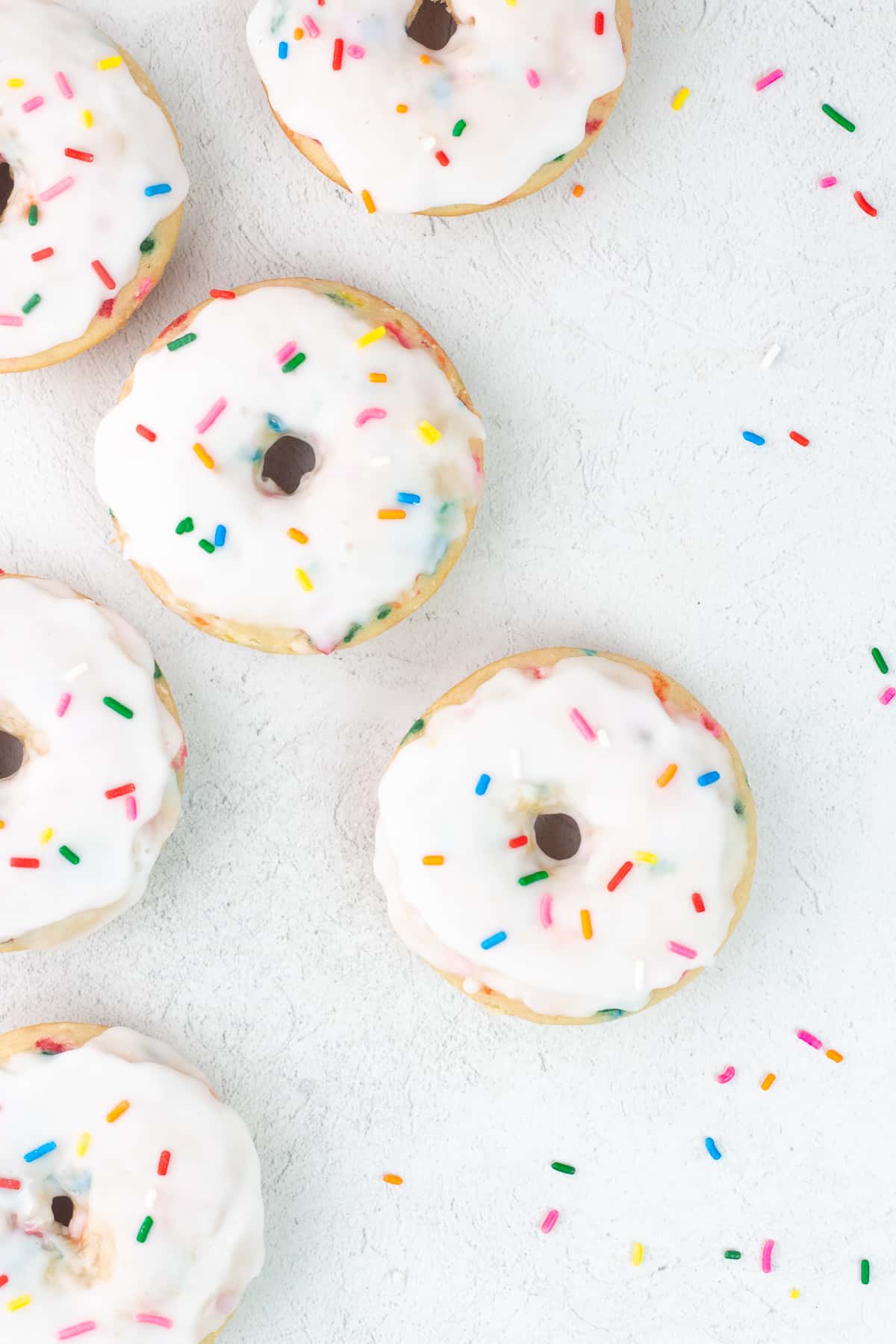 flatlay of funfetti donuts