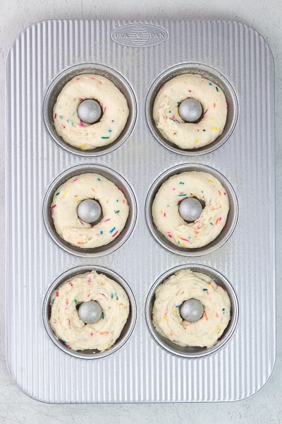 funfetti donuts in pan