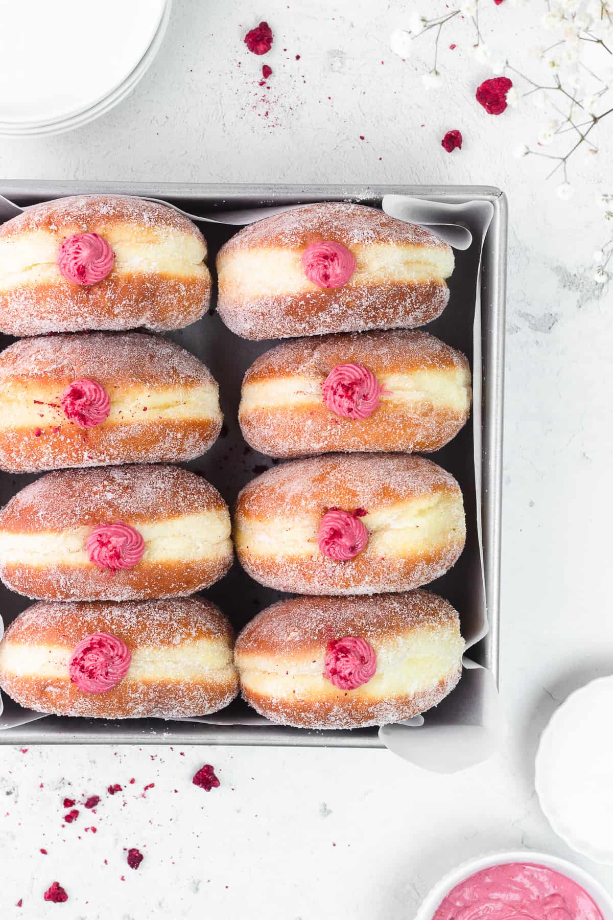 Raspberry Cheesecake Donuts