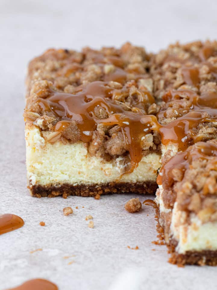 Apple Crisp Cheesecake Bars | Short Stack Kitchen