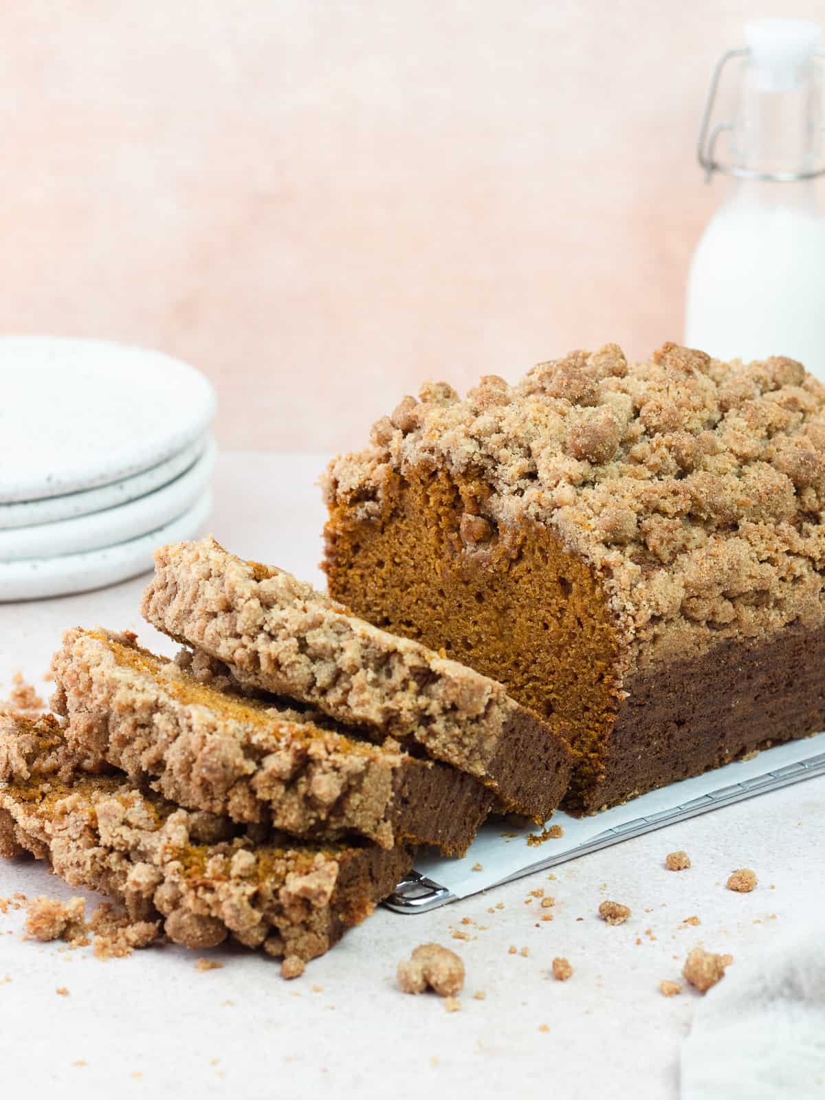 Pumpkin bread slices