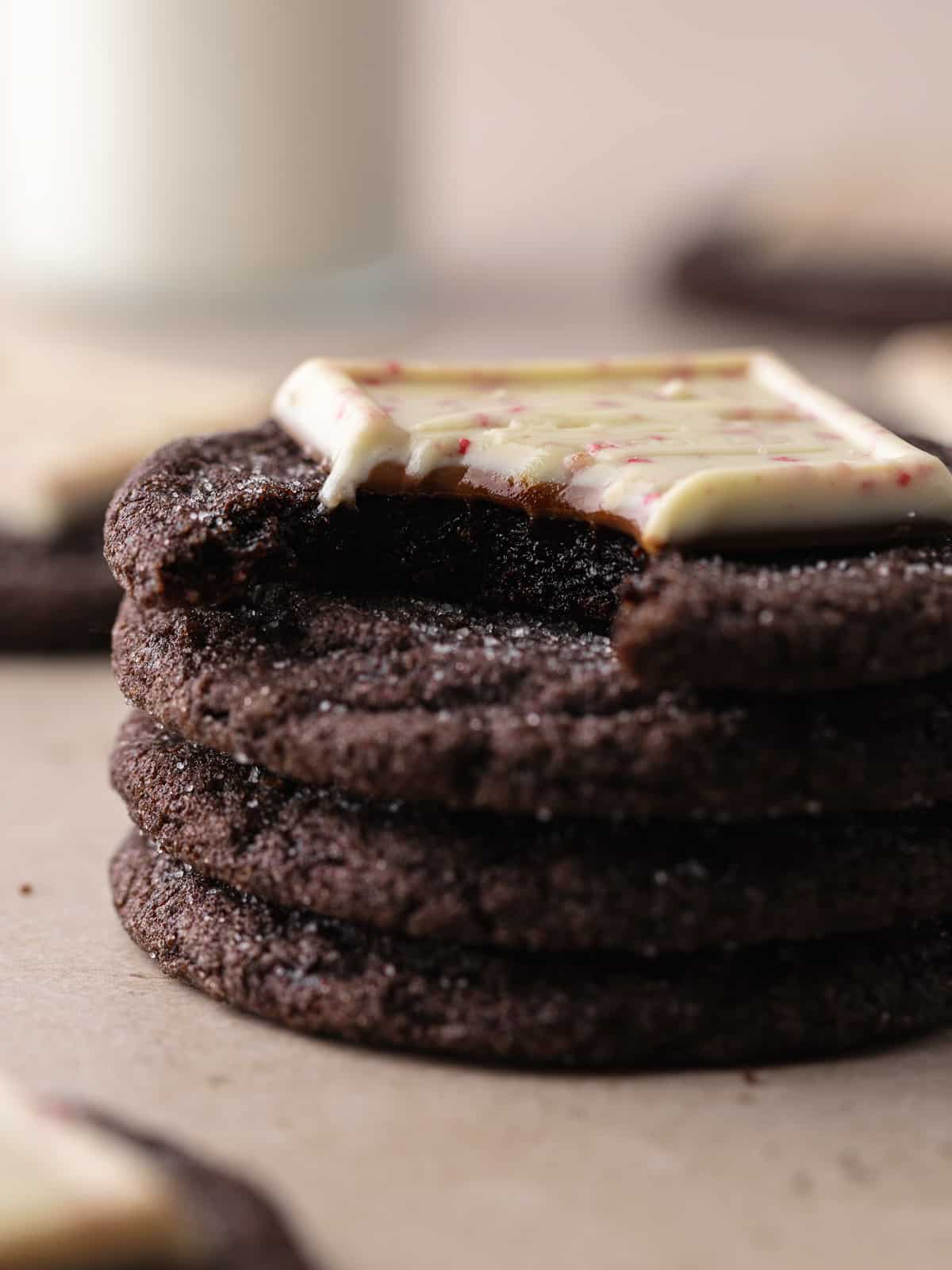 A stack of Peppermint sugar cookies