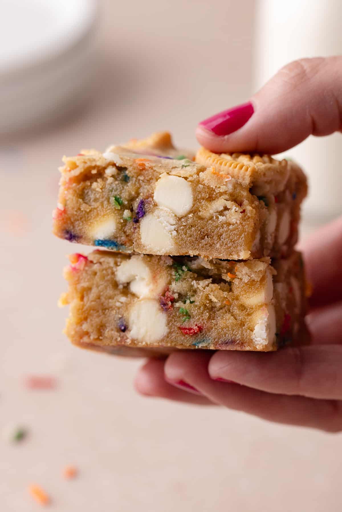 Birthday Cake Blondies