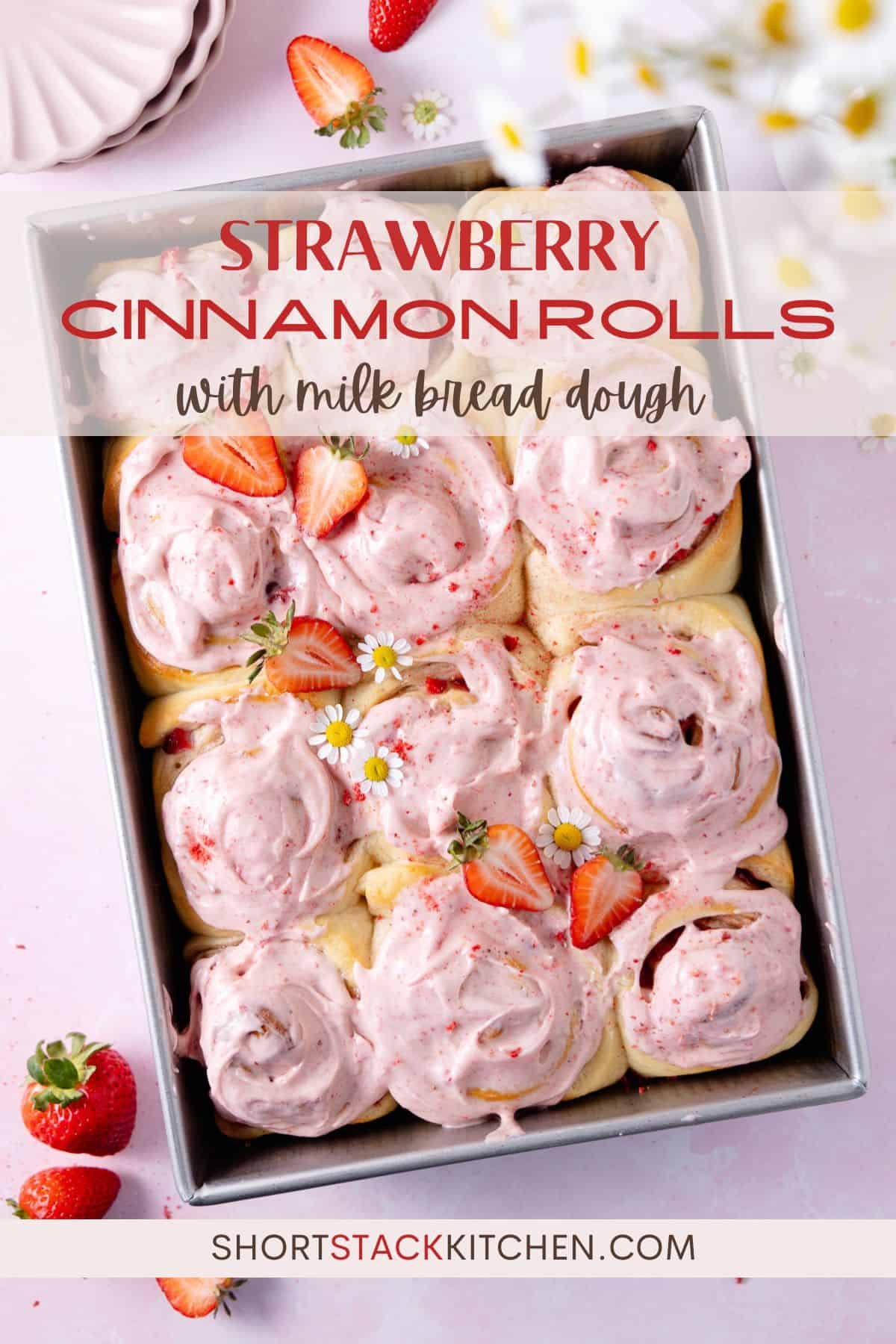 Strawberry Cinnamon Rolls Pinterest Photo