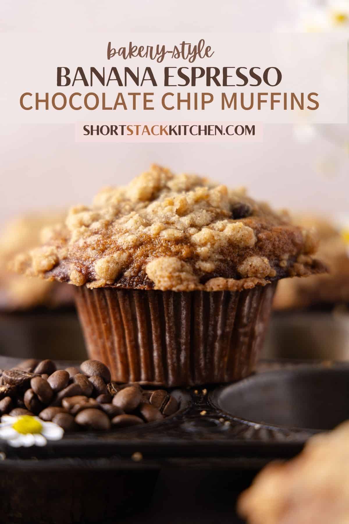 Banana Espresso Muffin poster for pinterest.