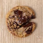 Brown butter chocolate chip cookie feature photo.