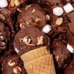 Rocky road ice cream featured photo.