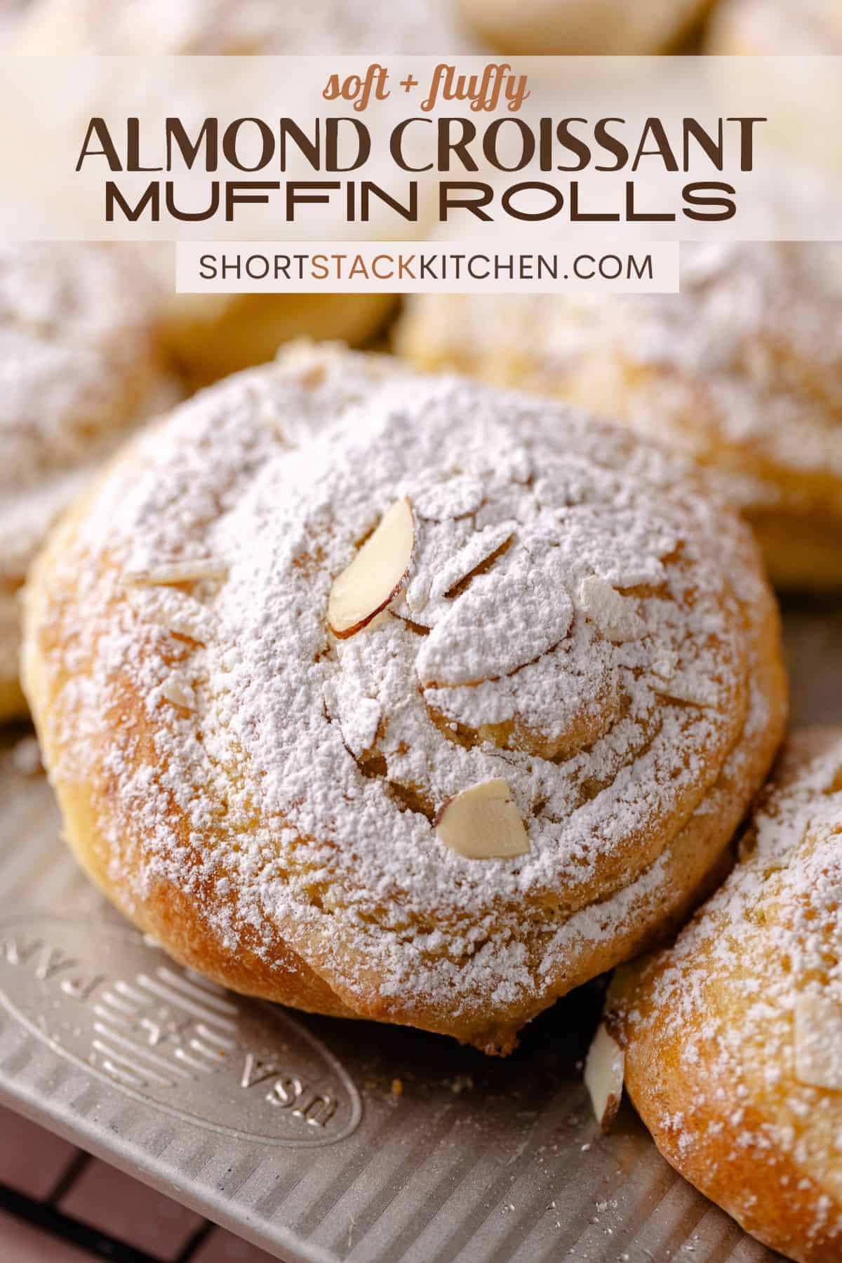 Almond Croissant Muffin Rolls Pinterest Poster