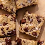 Bourbon blondies feature photo.