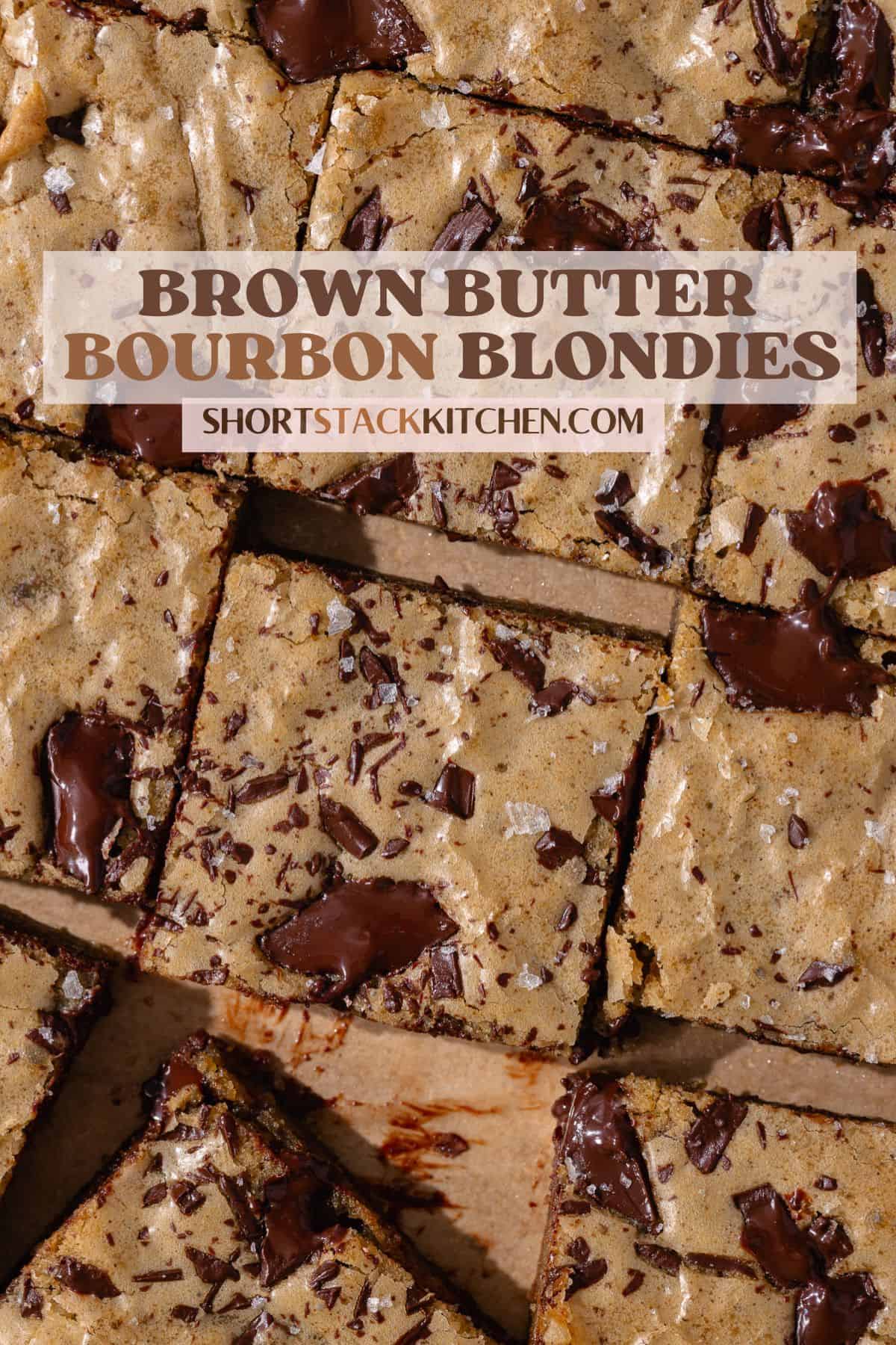 Brown butter bourbon blondies pinterest poster.