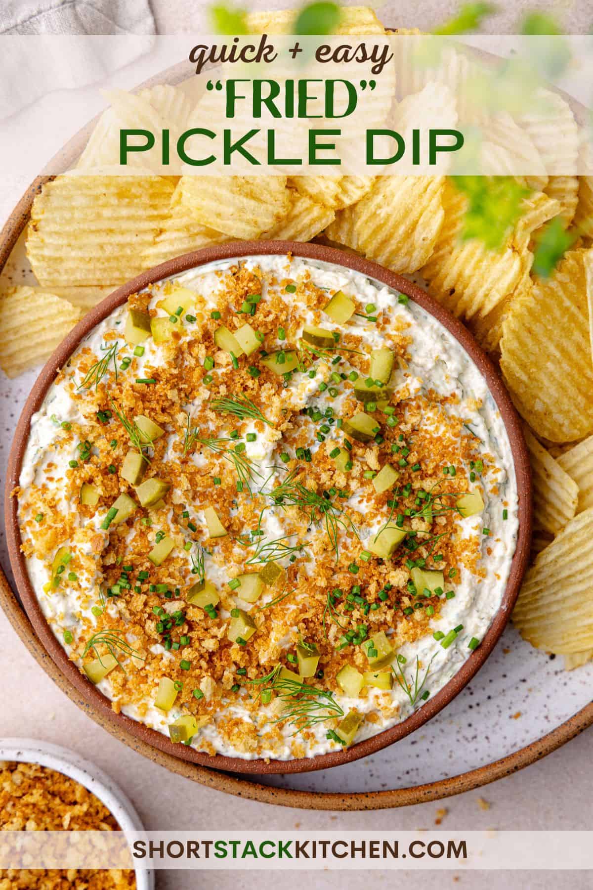 Fried pickle dip pinterest poster.