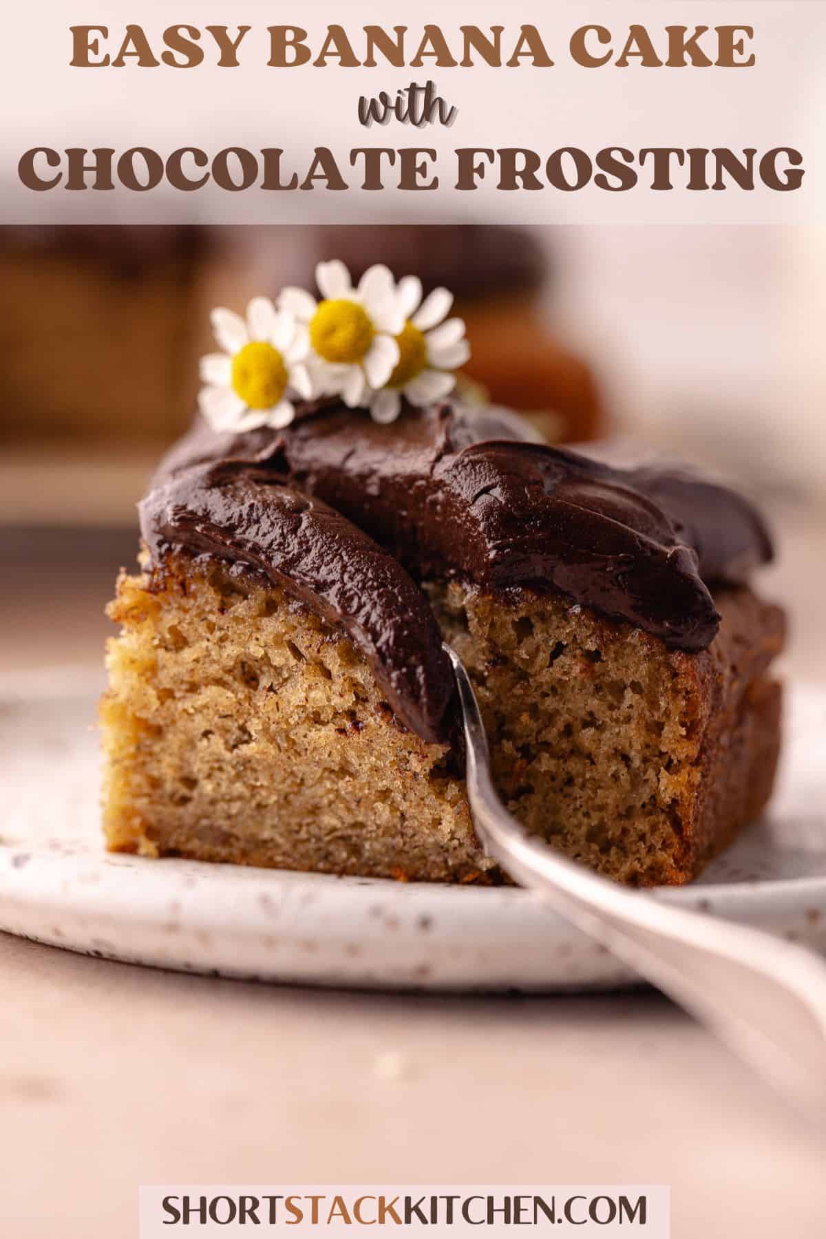 Banana cake with chocolate frosting pinterest 1