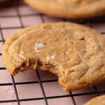 Brown butter peanut butter cookies feature photo.