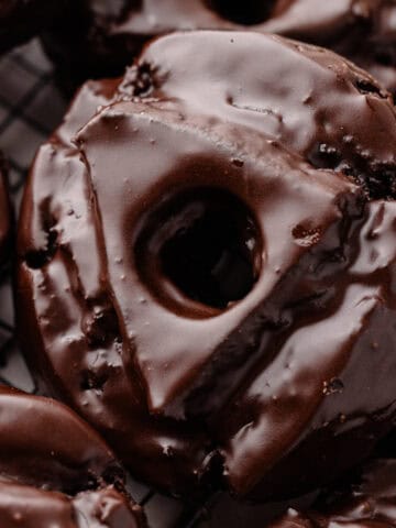 Chocolate Old Fashioned donuts pinterest poster.