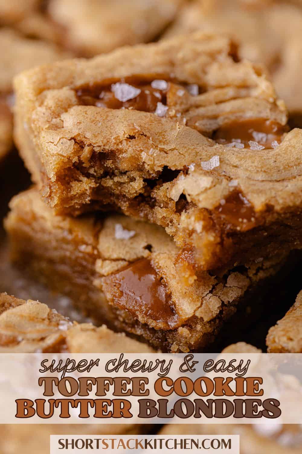 Cookie butter blondies pinterest poster.