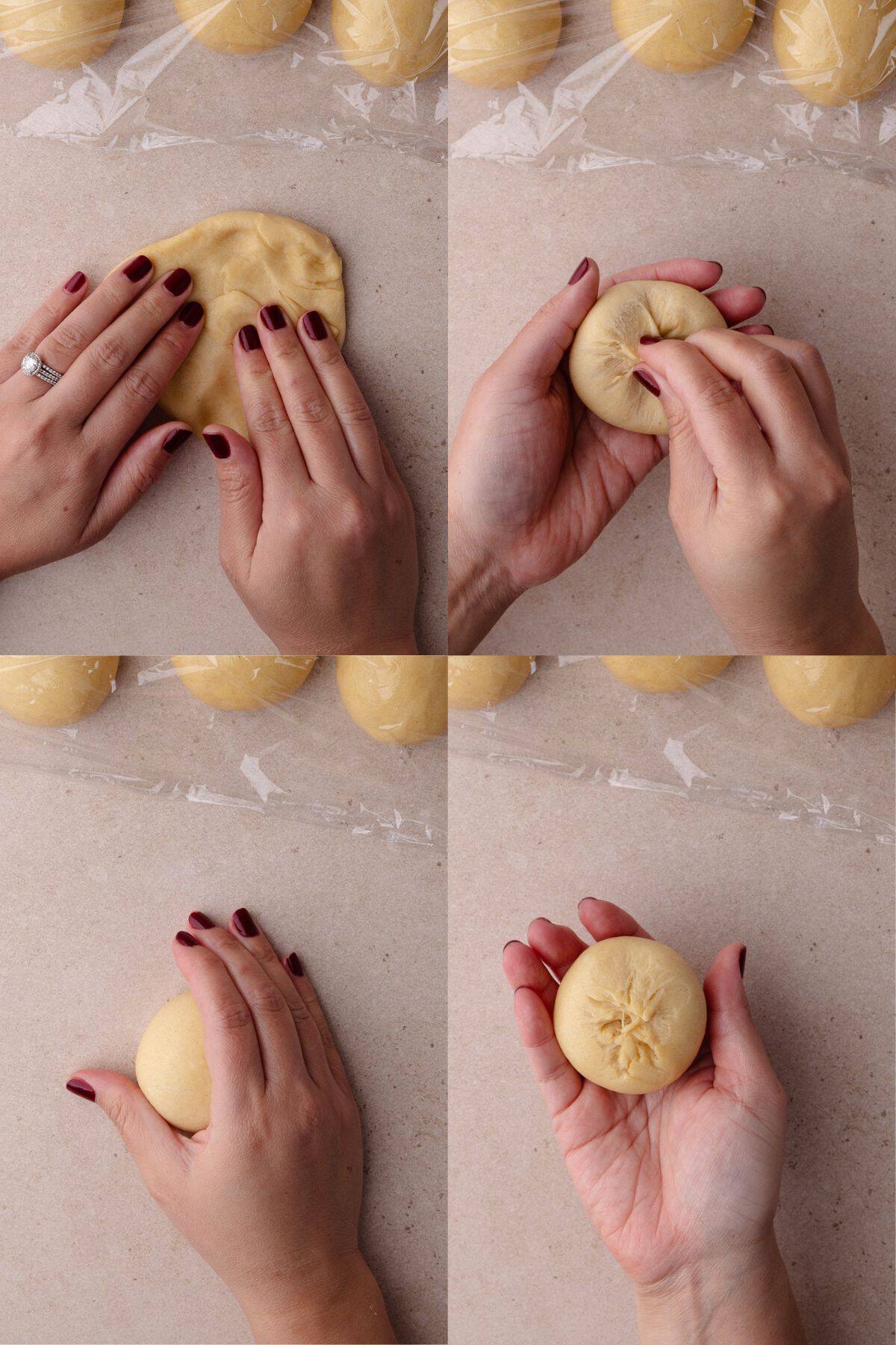 How to shape cinnamon toast crunch donuts into buns.