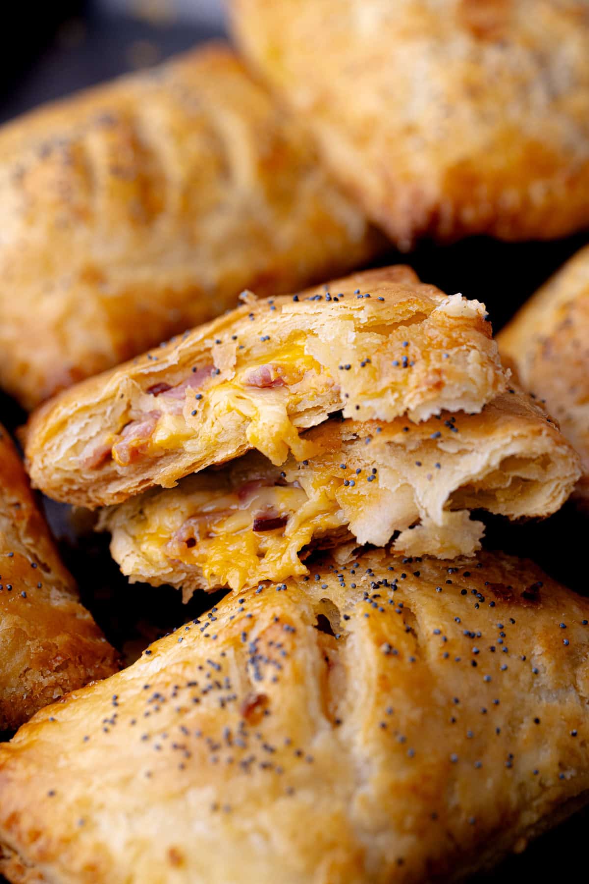 Super flaky and tender ham and cheese hand pies.