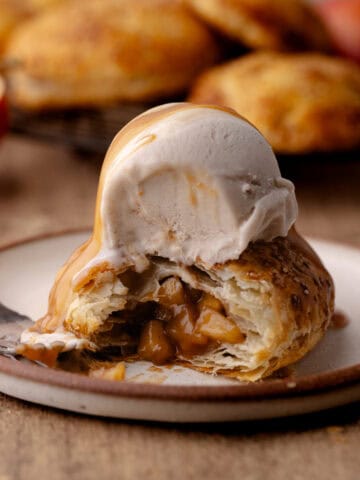 Puff pastry apple hand pie feature photo.