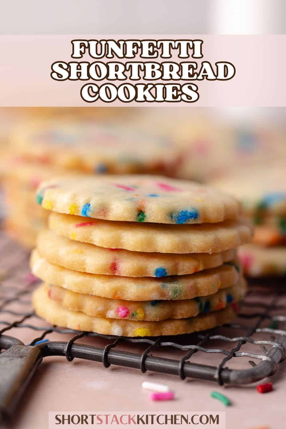 Funfetti Shortbread Cookies pinterest poster.