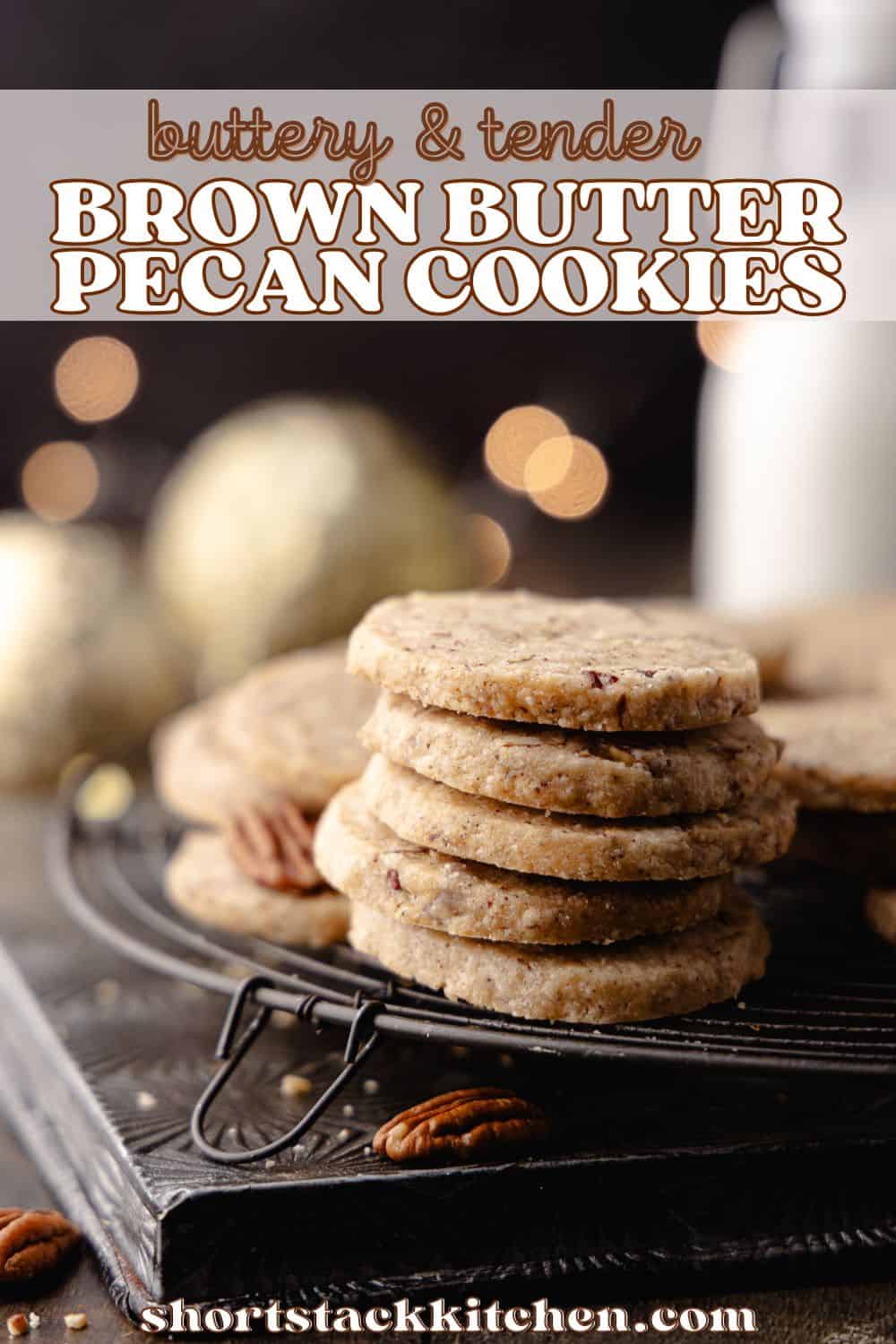 Brown butter pecan cookies maple pecan shortbread cookies pinterest poster.