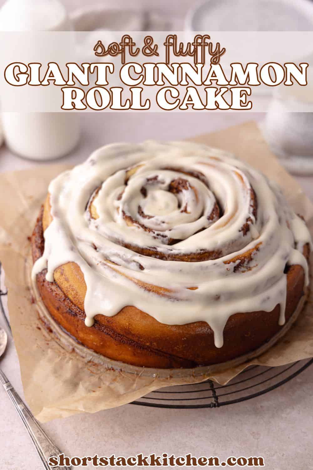 Giant Cinnamon Roll Cake