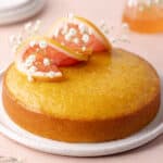 Grapefruit olive oil cake feature photo.