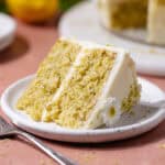 Pistachio lemon cake feature photo.